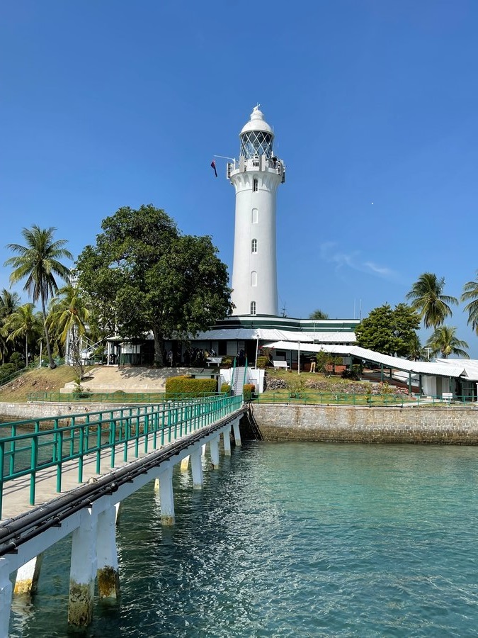 Buily in 1855, Raffles Lighthouse stands on Pulau Satumu