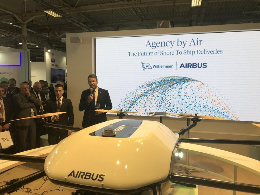 Airbus and Wilhelmsen Ships Service with an umanned aircraft system (UAS)