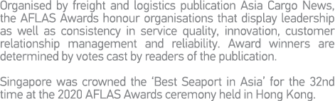 Organised by freight and logistics publication Asia Cargo News, the AFLAS Awards honour organisations that display le   