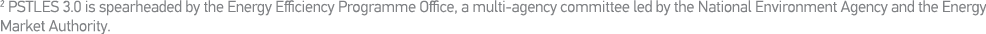 2 PSTLES 3 0 is spearheaded by the Energy Efficiency Programme Office, a multi-agency committee led by the National E   