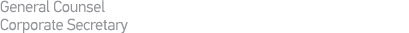 General Counsel Corporate Secretary