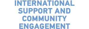 International support and community engagement