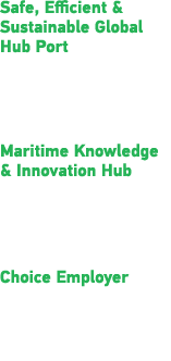 Safe, Efficient & Sustainable Global Hub Port   Best Bunkering Policy Award   Best Seaport in Asia Award Maritime Kno   