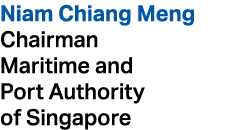 Niam Chiang Meng Chairman Maritime and Port Authority of Singapore