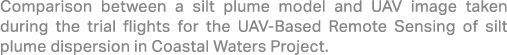 Comparison between a silt plume model and UAV image taken during the trial flights for the UAV Based Remote Sensing o...