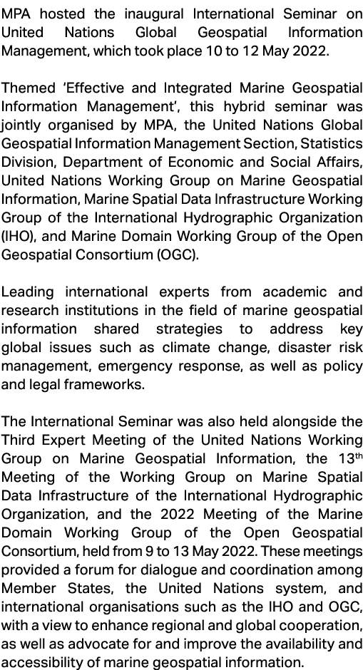 MPA hosted the inaugural International Seminar on United Nations Global Geospatial Information Management, which took...