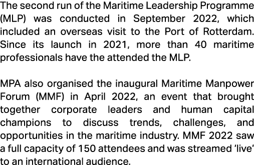 The second run of the Maritime Leadership Programme (MLP) was conducted in September 2022, which included an overseas...