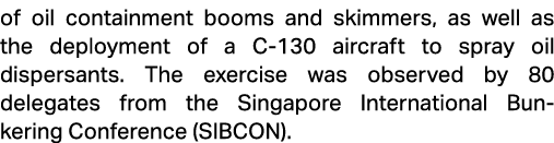 of oil containment booms and skimmers, as well as the deployment of a C 130 aircraft to spray oil dispersants. The ex...