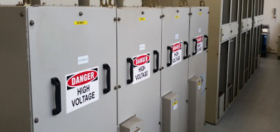 Danger signage of HV panels