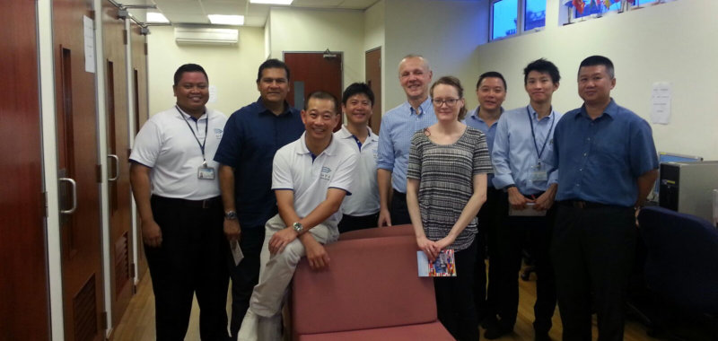 New chairman of the welfare committee, BG (NS) Ishak Ismail (second from left) visitng Drop-In Centre for seafarers